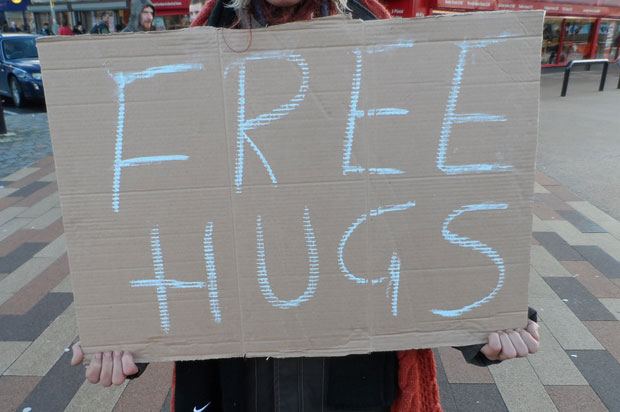 free hugs sign