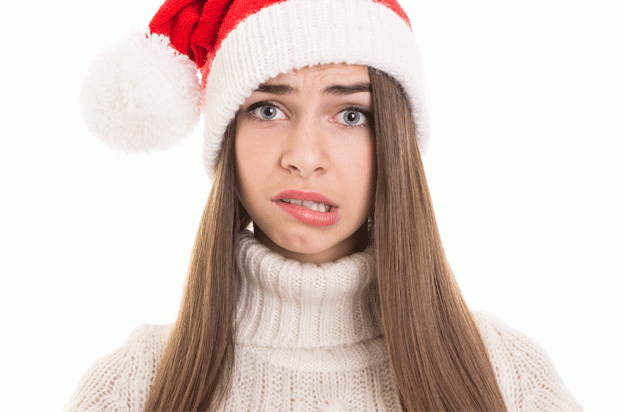 Girl with Christmas hat