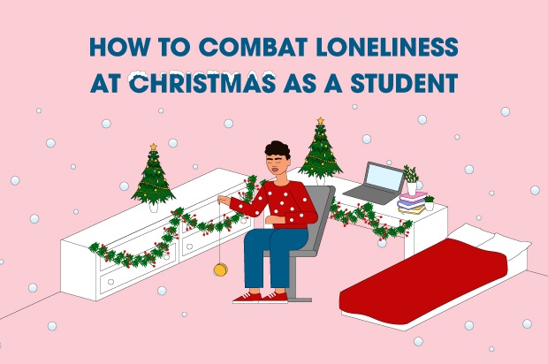 A young person sits at their desk playing the yoyo. The text above reads: How to combat loneliness at Christmas as a student